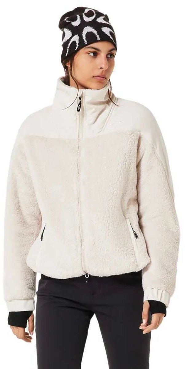 Oakley Apparel Mountain Fire Sherpa Fleece Met Volledige Rits Beige L Vrouw
