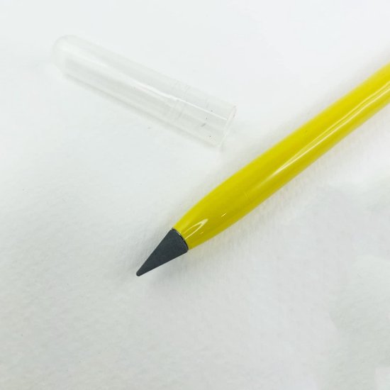 FainFun Eeuwig potlood, oneindige pennen, zonder inkt, 2 stuks, metaal met 2 reservepunten, kinderen, volwassenen, scholen, kantoren, tekeningen, huiswerk