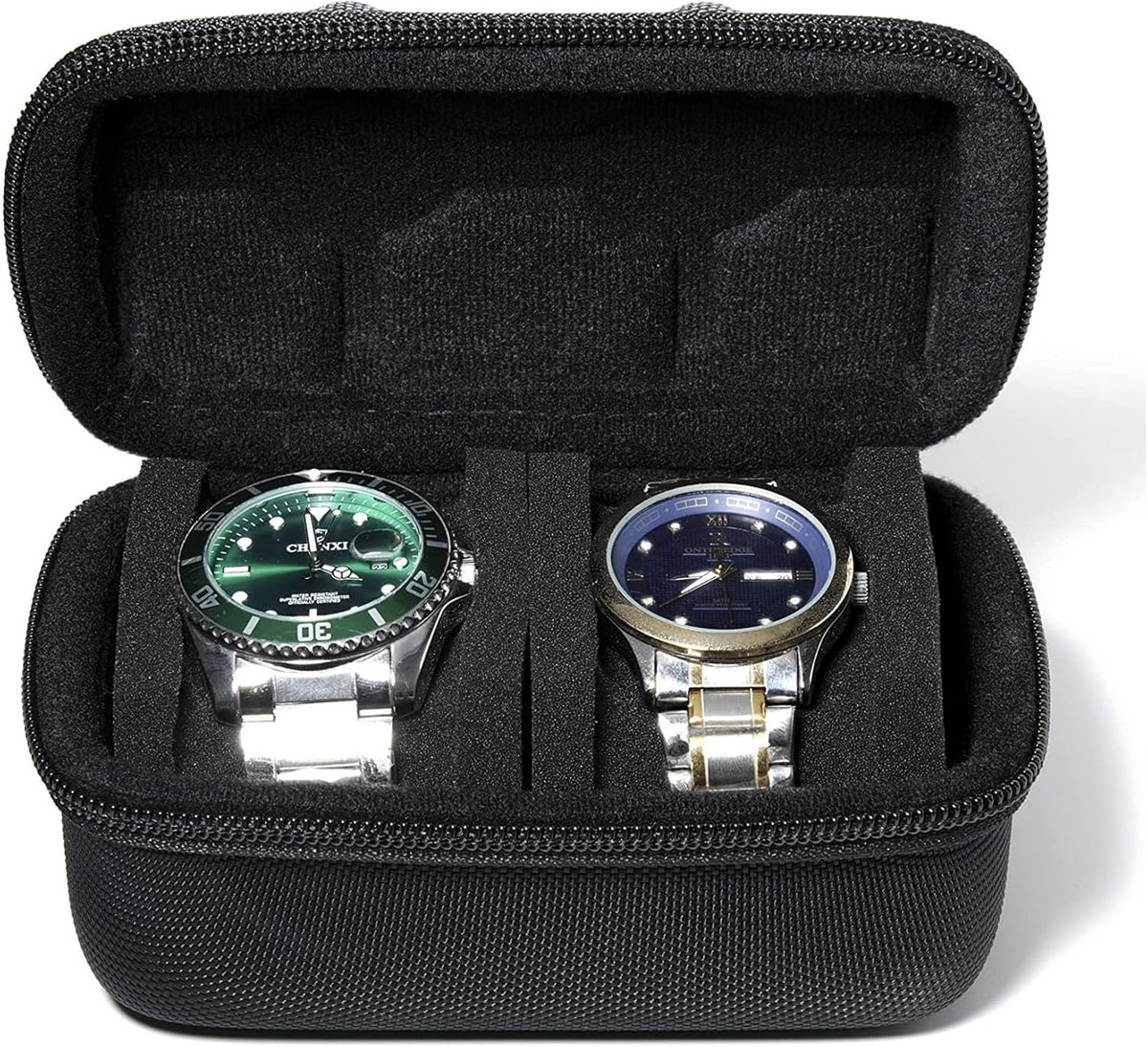 Horloge Reiskoffer - Draagbare Horloge Roll Travel Box met 2 Slots