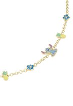 Disney Stitch Pineapple & Flower Gold Plated Bracelet