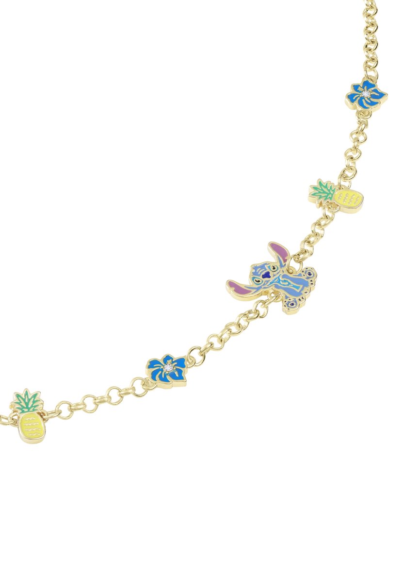 Disney Stitch Pineapple & Flower Gold Plated Bracelet