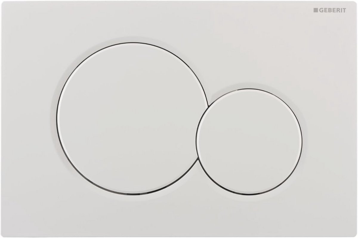 Witte bedieningsplaat Sigma01 voor Duofix en Kombifix