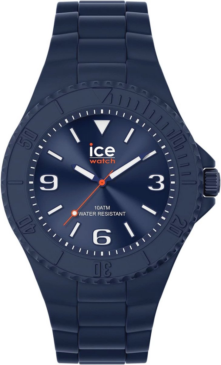 Donkerblauwe Herenhorloge met Silicone Strap - Stijlvolle en Trendy Kijker