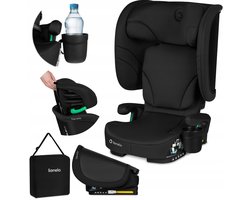 Lionelo Orin Autostoel ISOFIX - Opvouwbaar Autostoeltje 100-150 cm (3,5-12 jaar / 15 tot 36 kg / Groep 2 3) – 14-standen Hoofdsteun – 4-standen Rugleuning – Licht & Compact – Inclusief Bekerhouder & Transporttas – Kinderzitje i-Size Reis