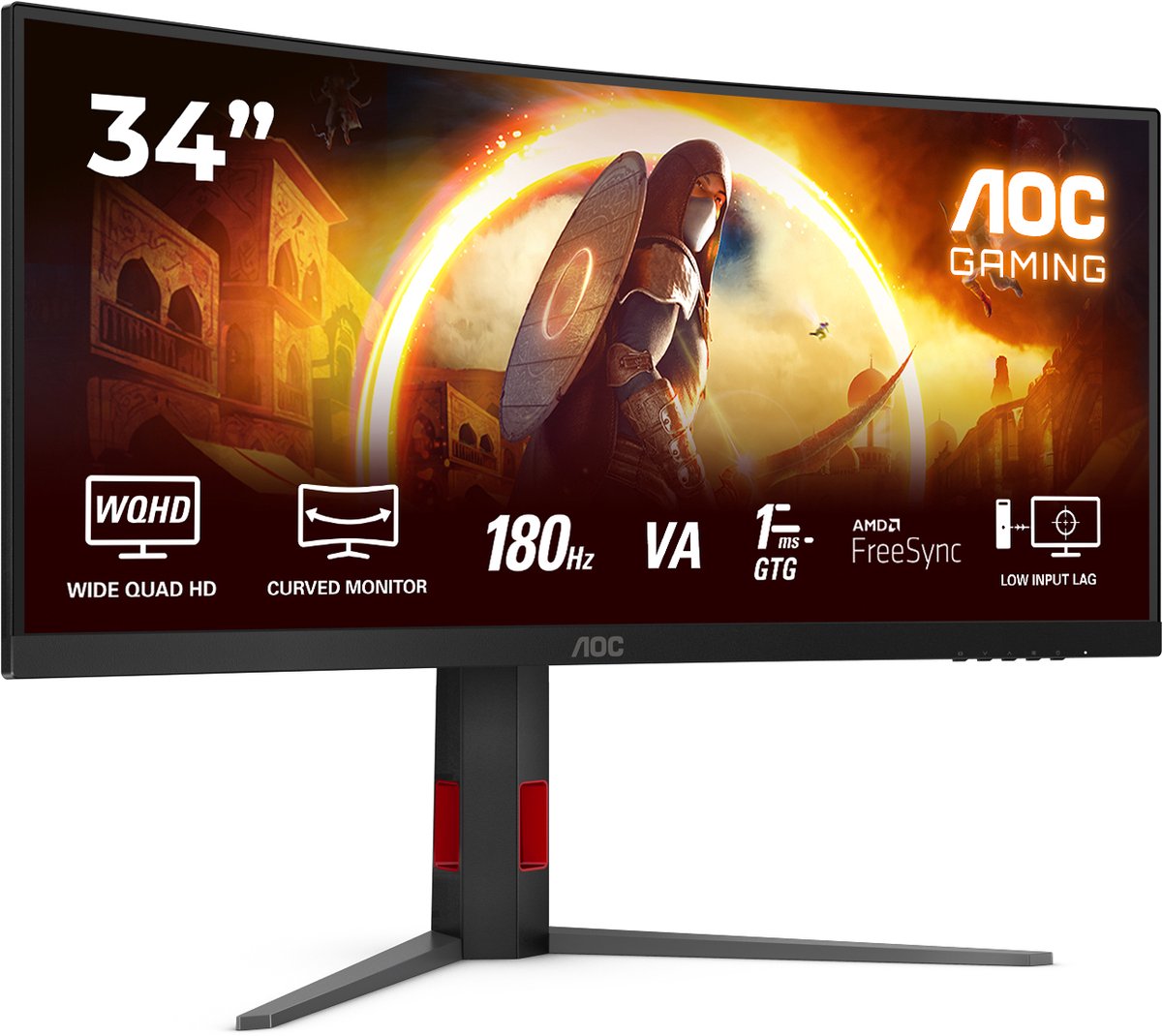 AOC CU34G4 Curved Ultrawide Gaming Monitor thumbnail 5