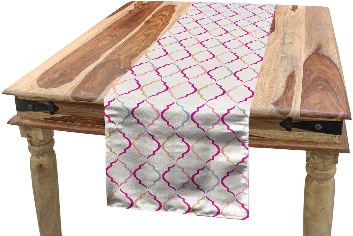 ABAKUHAUS Loper met gaaspatroon – Victoriaans ovaal – 40x180 cm – Multicolor
