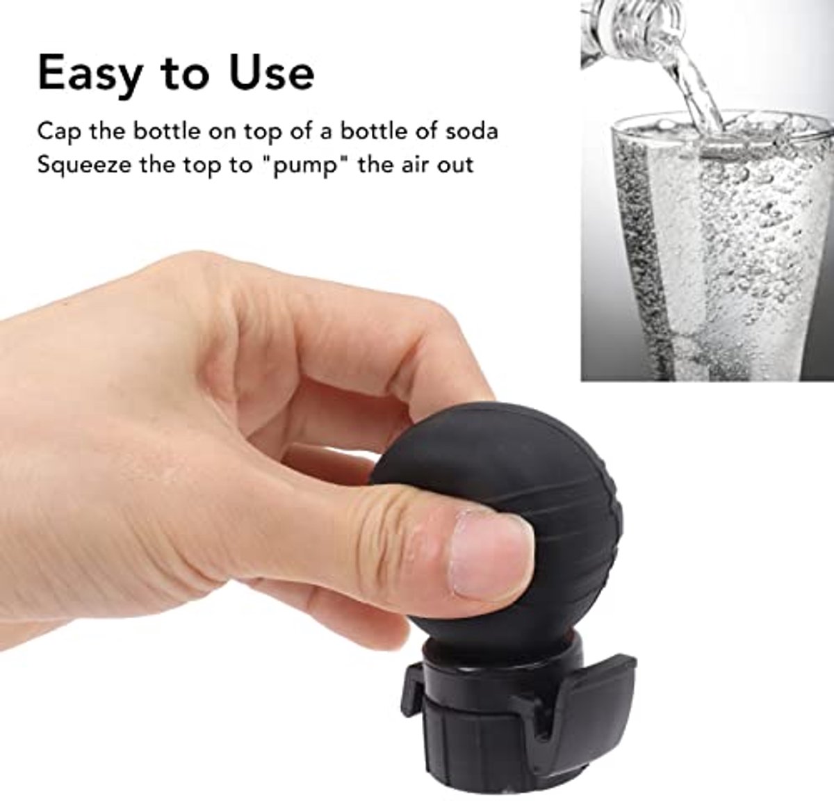 Deksel van de Frisdrankfles Siliconen Lekvrije Koolzuurhoudende Drank Deksel van de Luchtpomp Fizz Keeper Pompdop Saver Stopper Deksels (-3118230108311)