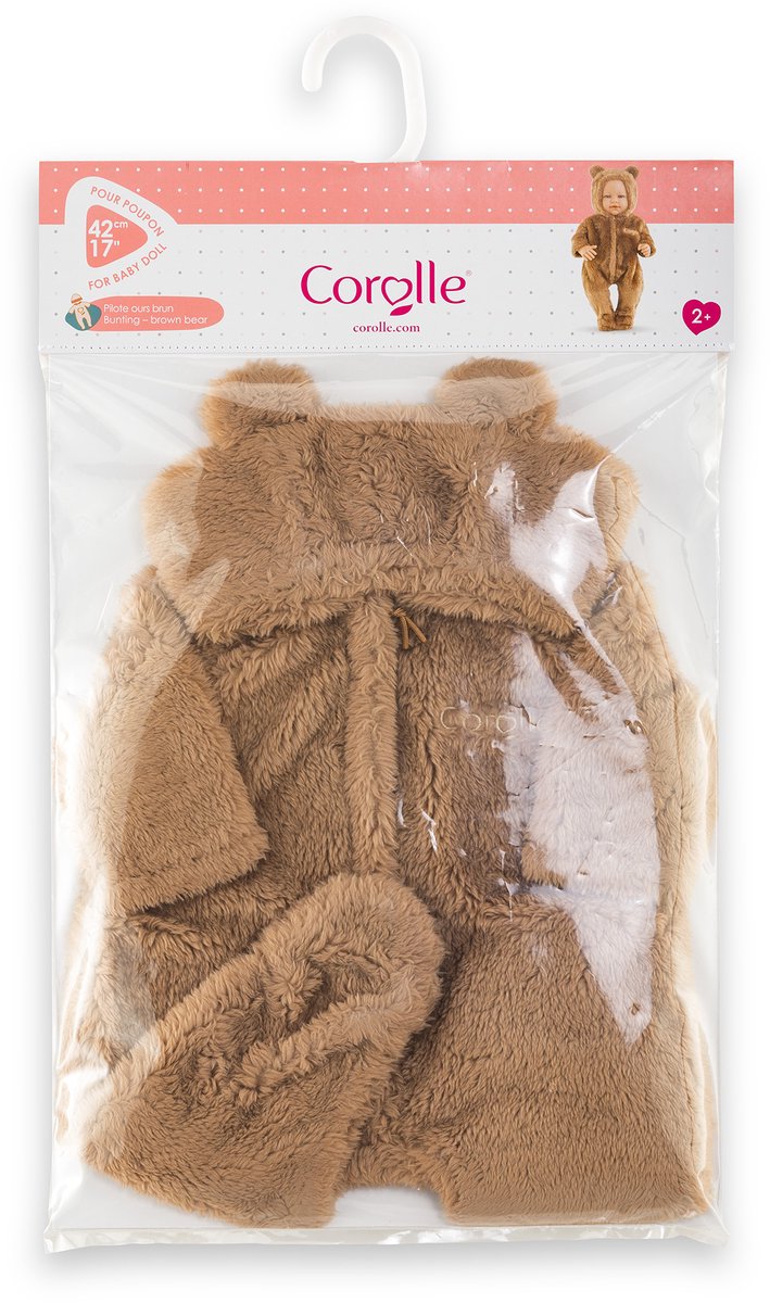 Corolle Bunting Brown Bear Onesie - 42cm