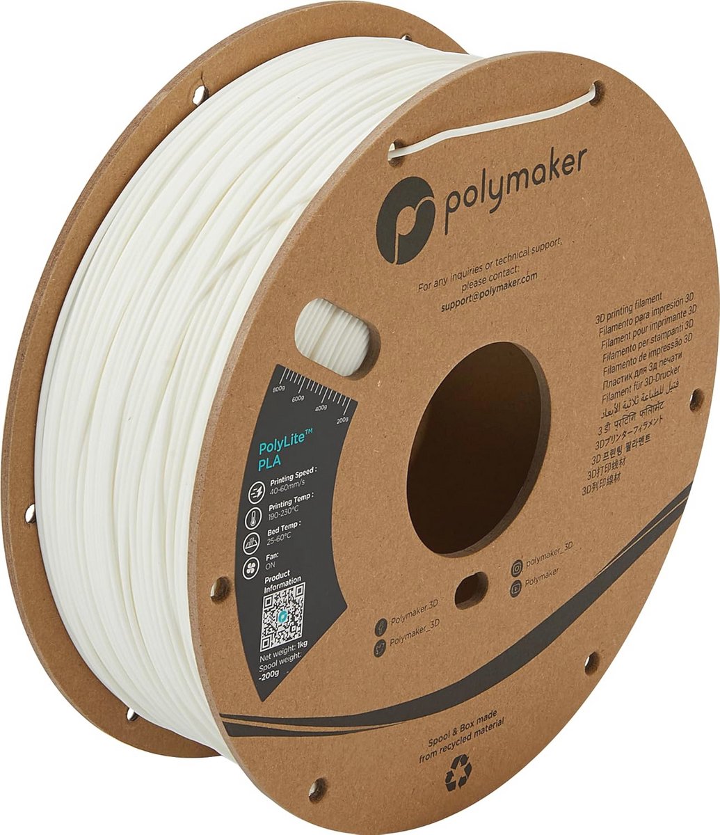 Filament PLA 2.85mm 1000g Wit - Duurzaam en Robuust