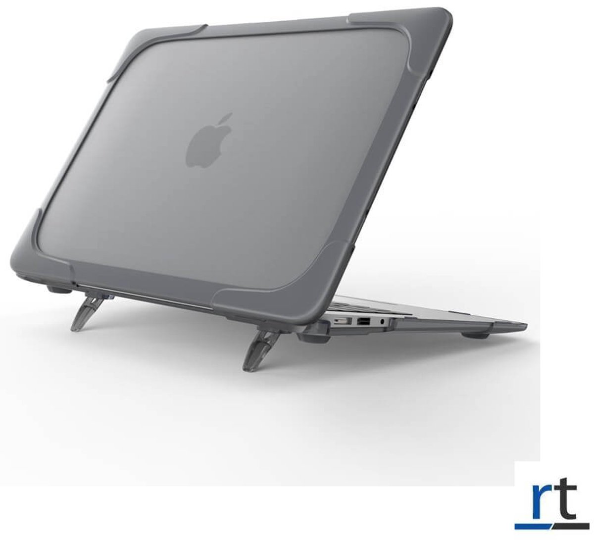 Eisenz Laptop Ultimate Hard Case – MacBook Pro 13 2018/2020/2022 (A2338 M1/M2 A2289 A2251 A2159 A1989 A1706 A1708) Laptop BumperCase TPU + PC Hex Shield Model – Grey