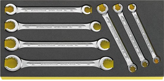Jeu de clés à œil double Stahlwille 96838758 TCS 24/7, 8 x 10-19 x 22 MM. Largeur de clé (métrique) : 8 à 22 mm.