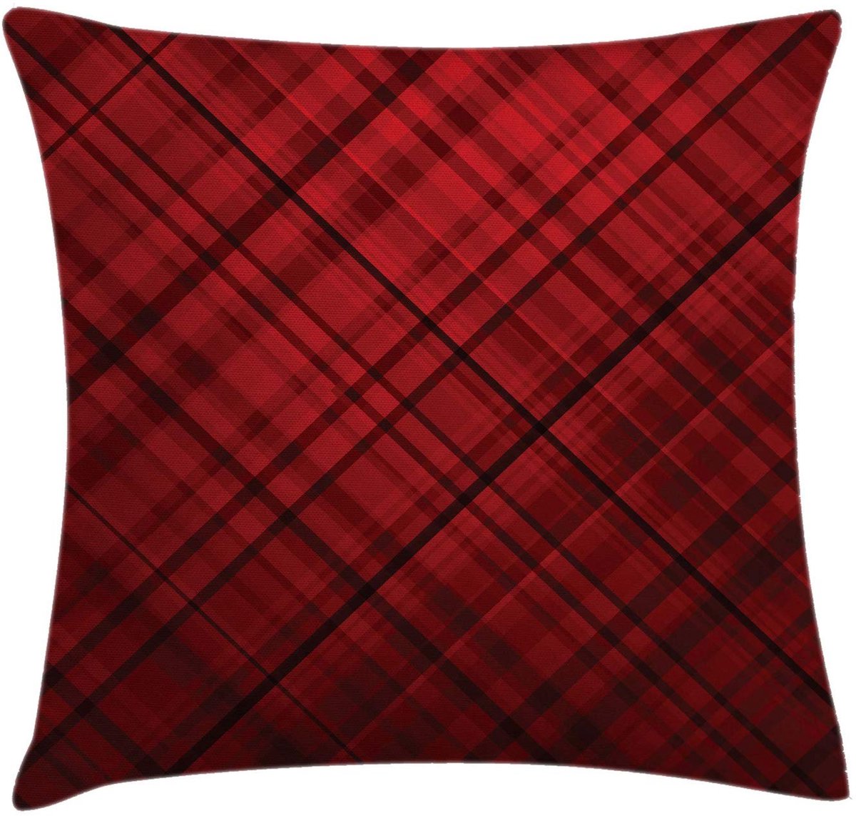 ABAKUHAUS kussenhoes – rood-zwart – 40×40 cm – dubbelzijdig bedrukt