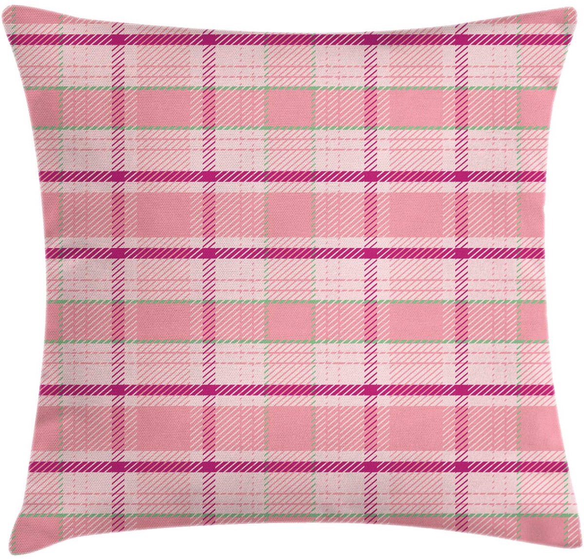 ABAKUHAUS roze kussenhoes – 45x45 cm – dubbelzijdig bedrukt – lichtroze/multicolor Blassrosa