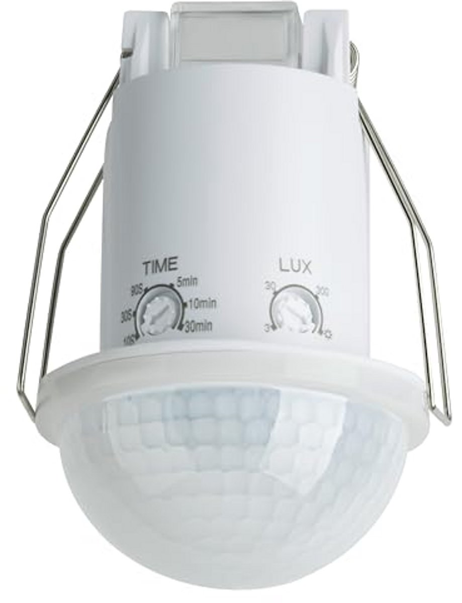 Inbouw Bewegingssensor met IR Technologie - Bewegingsmelder voor Binnen- en Buitengebruik - LED Geschikt, IP54 Bescherming, Programmeerbare Instellingen