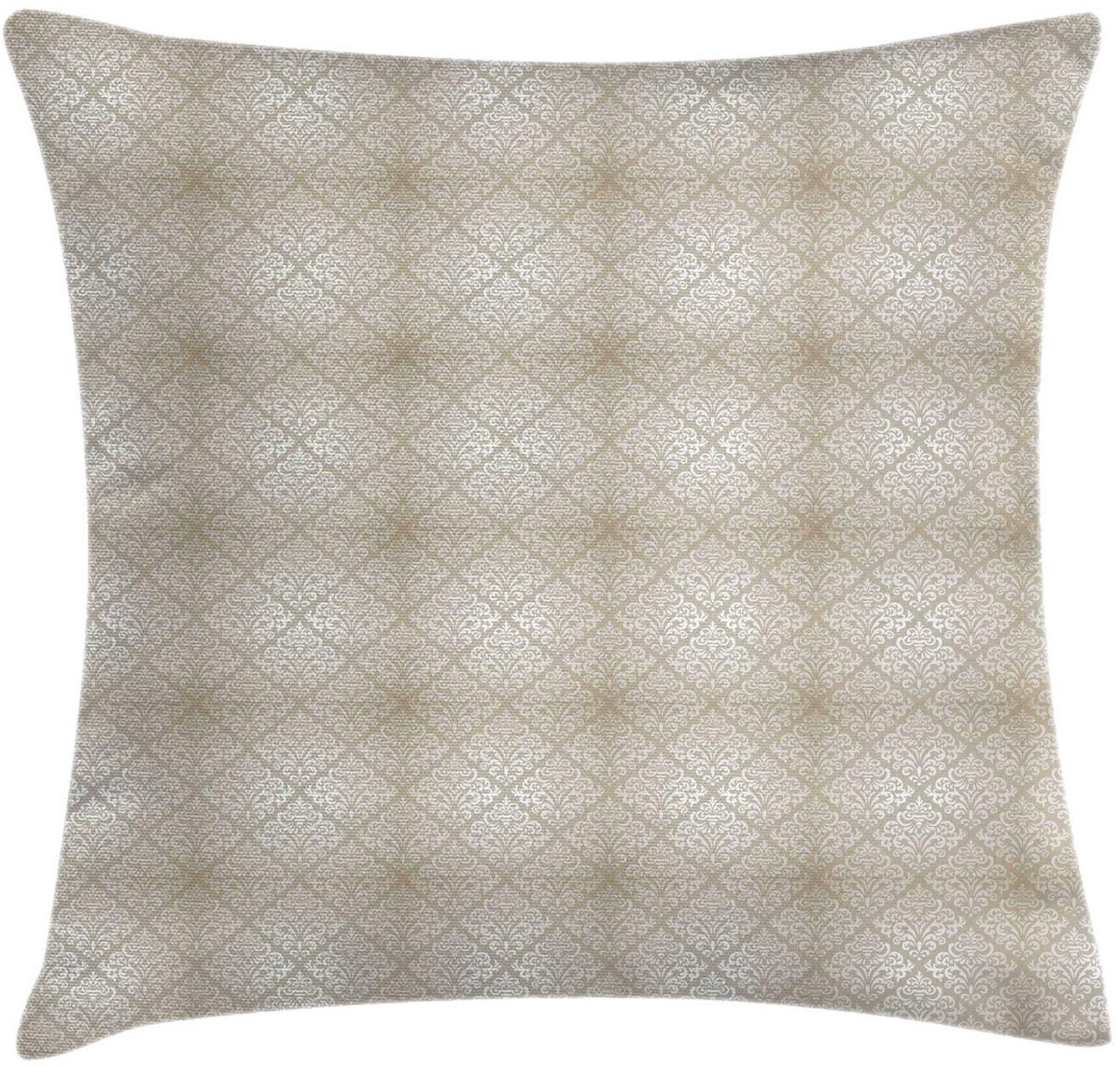 ABAKUHAUS Barok-kussenhoes – Damastlook, beidzijdig bedrukt, 50x50 cm Eierschaal Tan