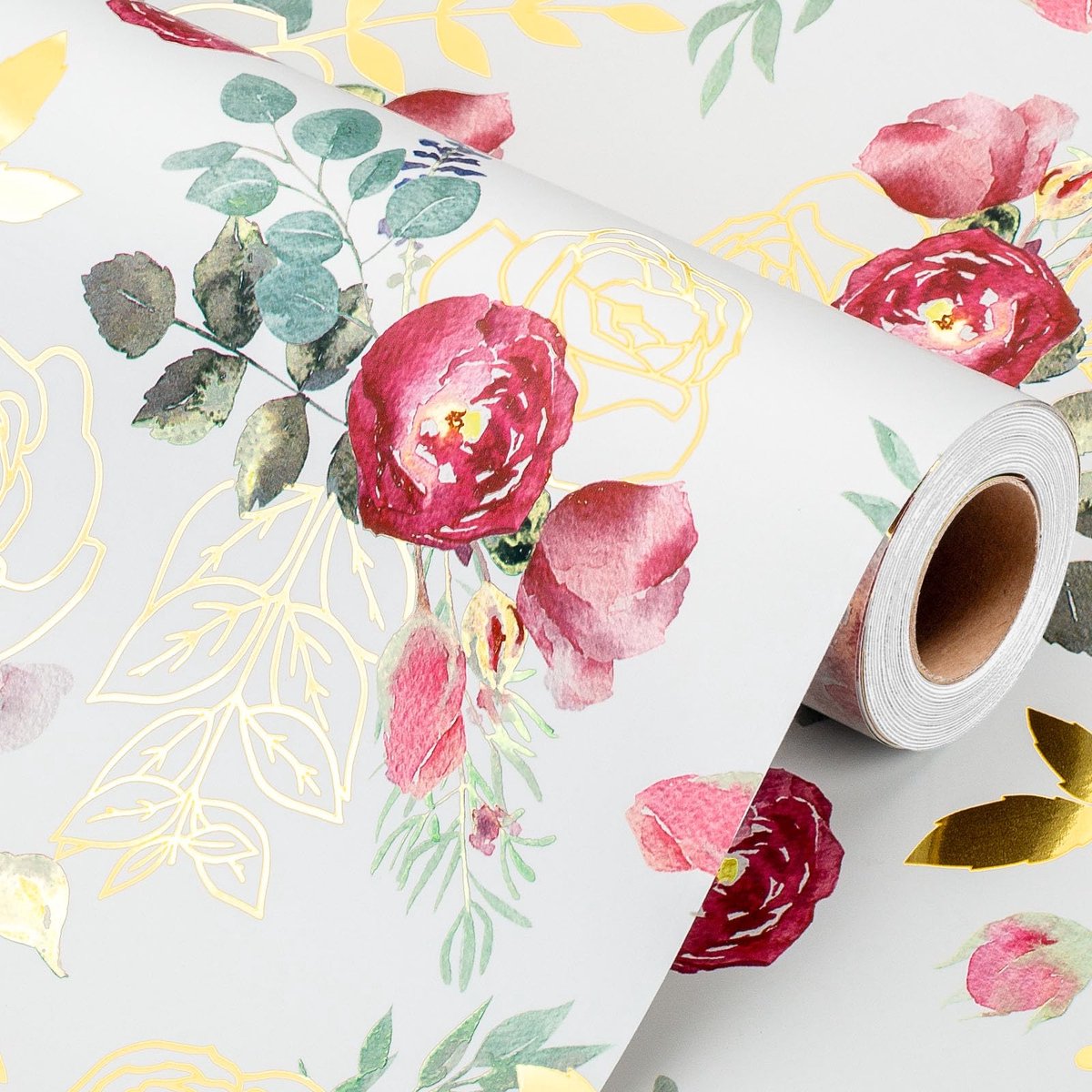 IMPERATORIS® Cadeaupapier - Inpakpapier - Perfect voor Alle Feestelijke Gelegenheden - Party Design - Duurzaam - Verjaardag - Bloemen - 1 Rollen