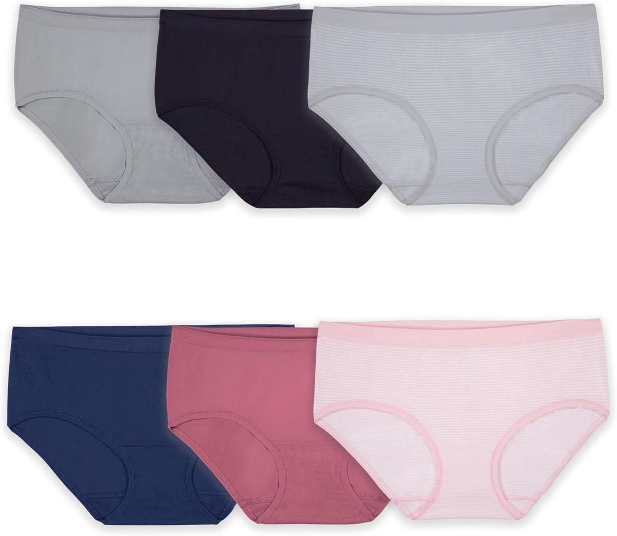 Dames 6-Pack Zomerse Seamless Hipster Ondergoed, Assortiment, 6 Stuks