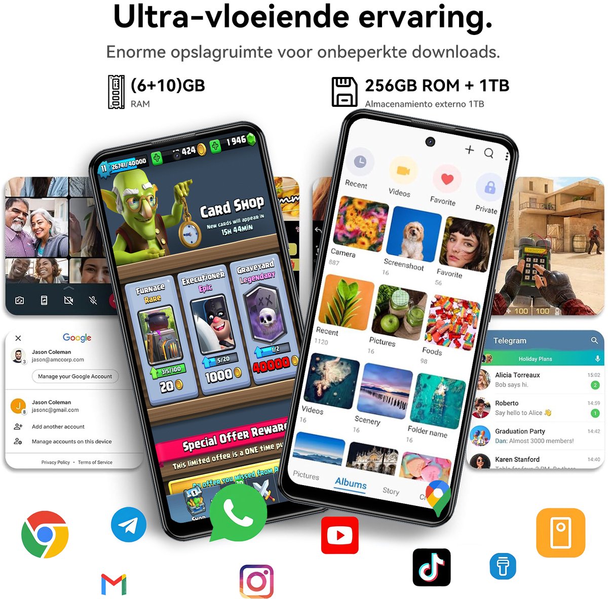 HOTWAV Note 13 Max mobiele telefoon senioren - Smartphone - 256GB - Zwart - mobiele telefoon zonder abonnement - 2 jaar garantie - Met Transparante Hoes - 4G Dual SIM – foto 6