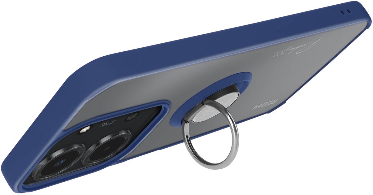 Avizar Hoesje voor Redmi 15C met Ringhouder en Magnetische Bevestiging, Blauw
