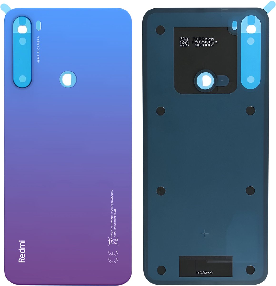 Xiaomi, Batterij dekking voor Xiaomi Redmi Note 8T original service pack, Nachtblauw