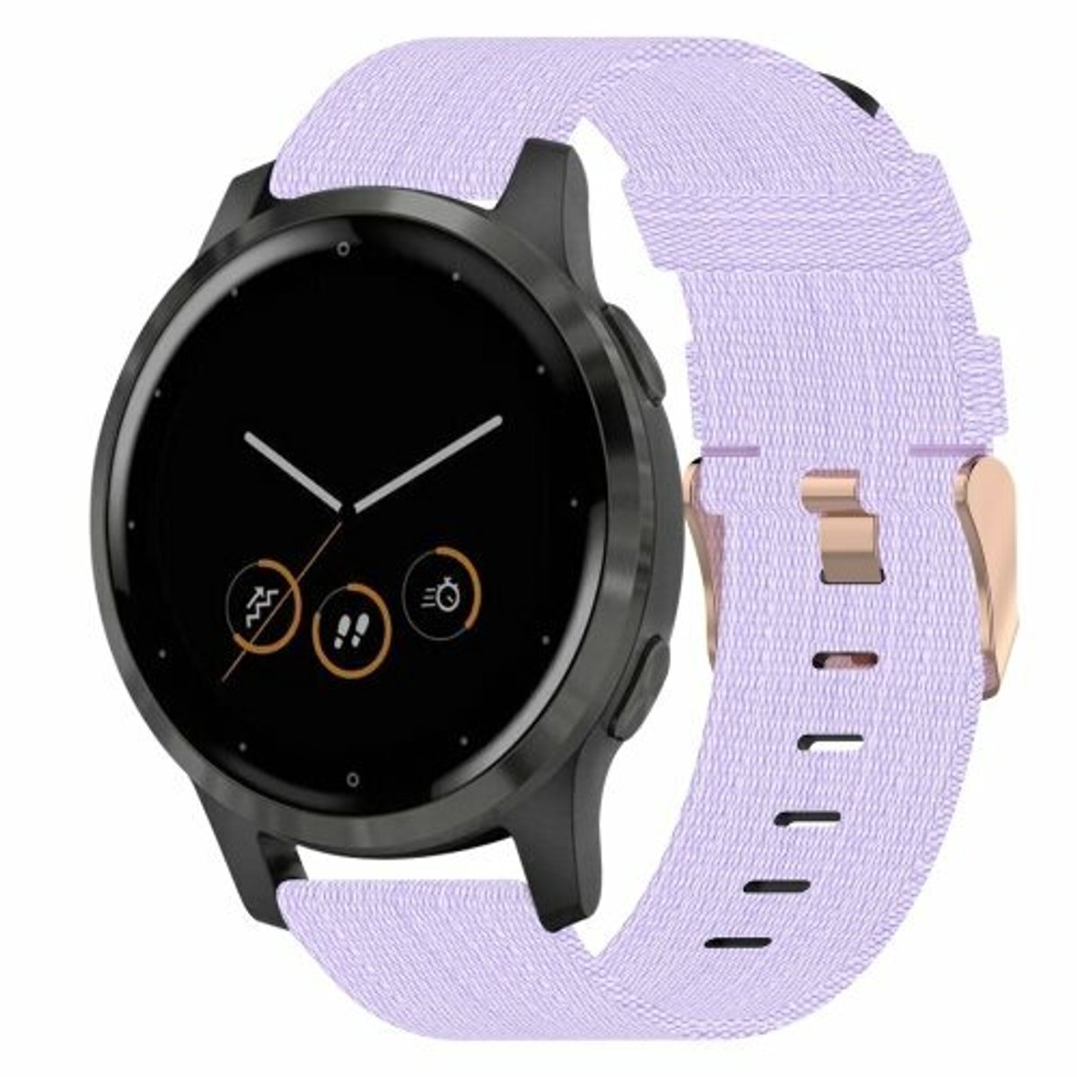 By Qubix - Geschikt voor Xiaomi Watch S4 - 41mm - Canvas nylon bandje - Lila
