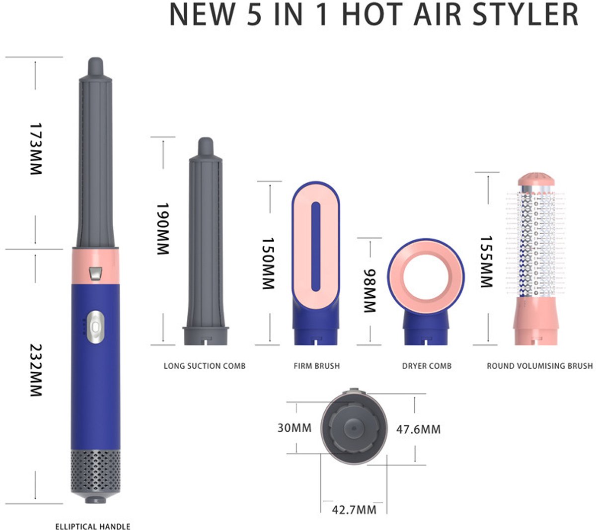 Zouma 5-in-1 Krultang met 5 Verwisselbare Krulkoppen - afbeelding 2
