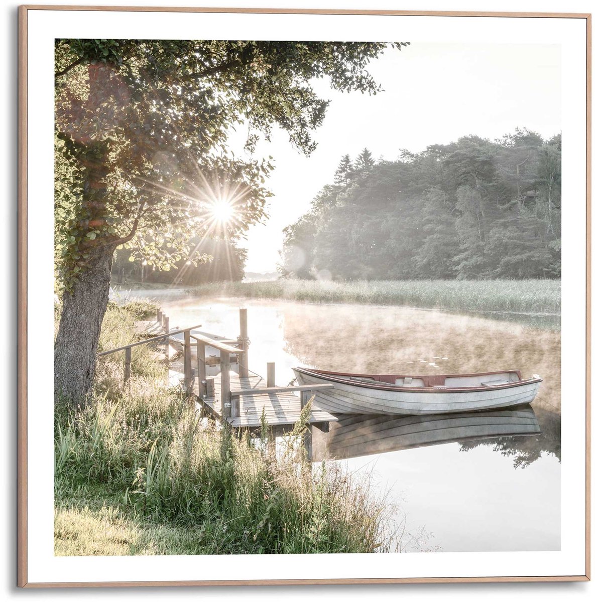 REINDERS Schilderij Rise and Shine - 50 x 50 - Hout - REINDERS groen Hout