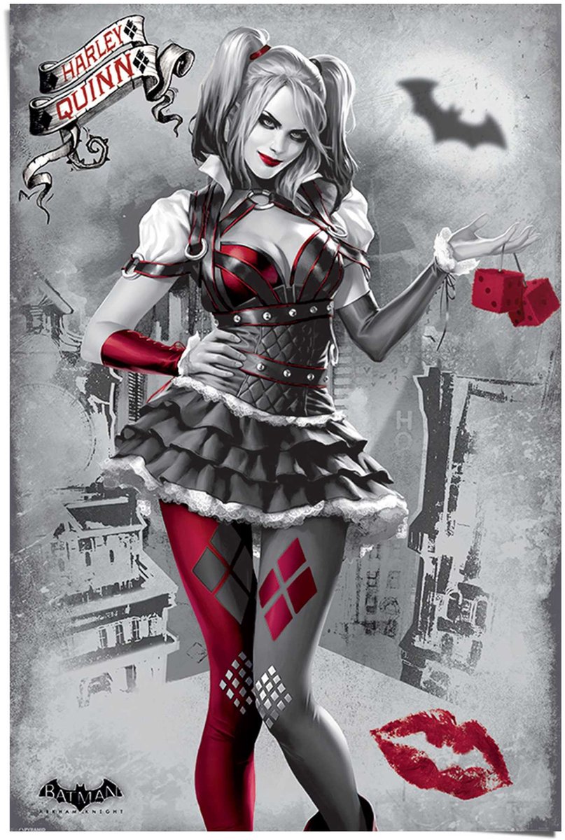 Reinders Poster Batman Arkham Knight Harley Quinn - 91,5 x 61 - Papier - REINDERS wit