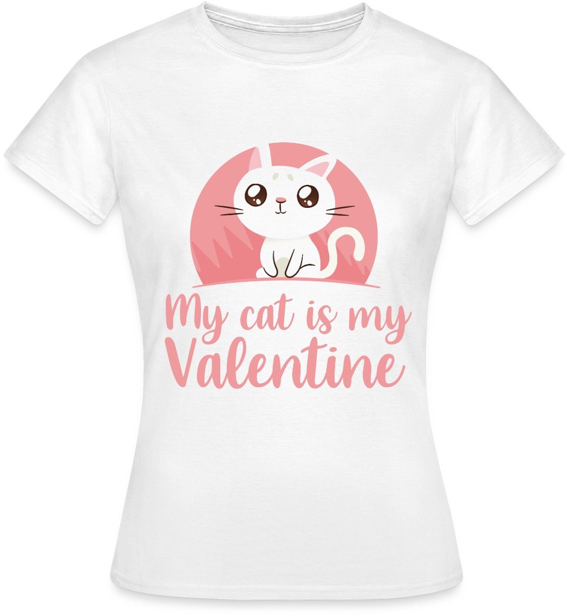Liefdevolle Kat Visuals Voor Valentijnsdag T-Shirt Dames