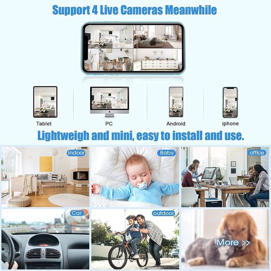 Spycam - Verborgen Camera - Wifi 1080 HD - Mini Camera - Beveiliging - Met Gebruiksaanwijzing van Merkloos — afbeelding 3