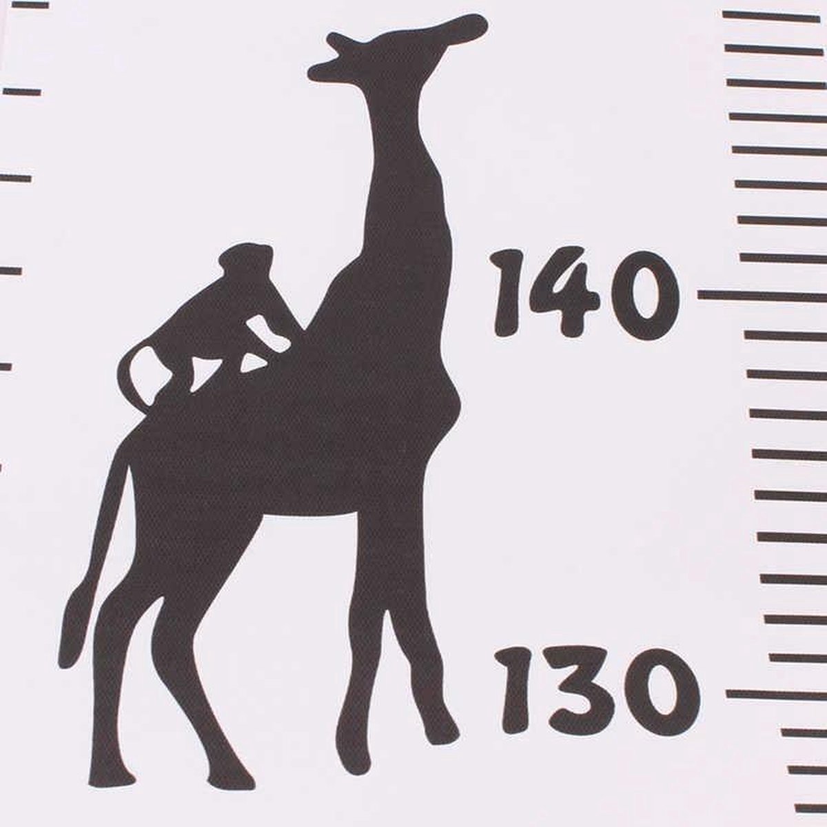 Groeimeter Kinderkamer Savanne – Canvas Meetlat Jungle Dieren – Lengtemeter Baby & Kind – Wanddecoratie 200x20 cm — cadeau in Wonen & Interieur - foto 2