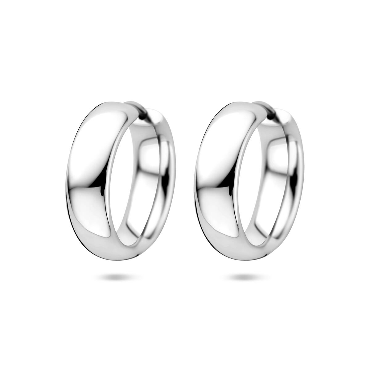 Zilveren gerhodineerde klapoorringen 20 mm - 1341947
