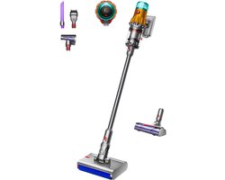 Dyson V12s Detect Slim Submarine - Steelstofzuiger met dweilfunctie - Nikkel/Geel - 140 Air Watts - HEPA-filtratie