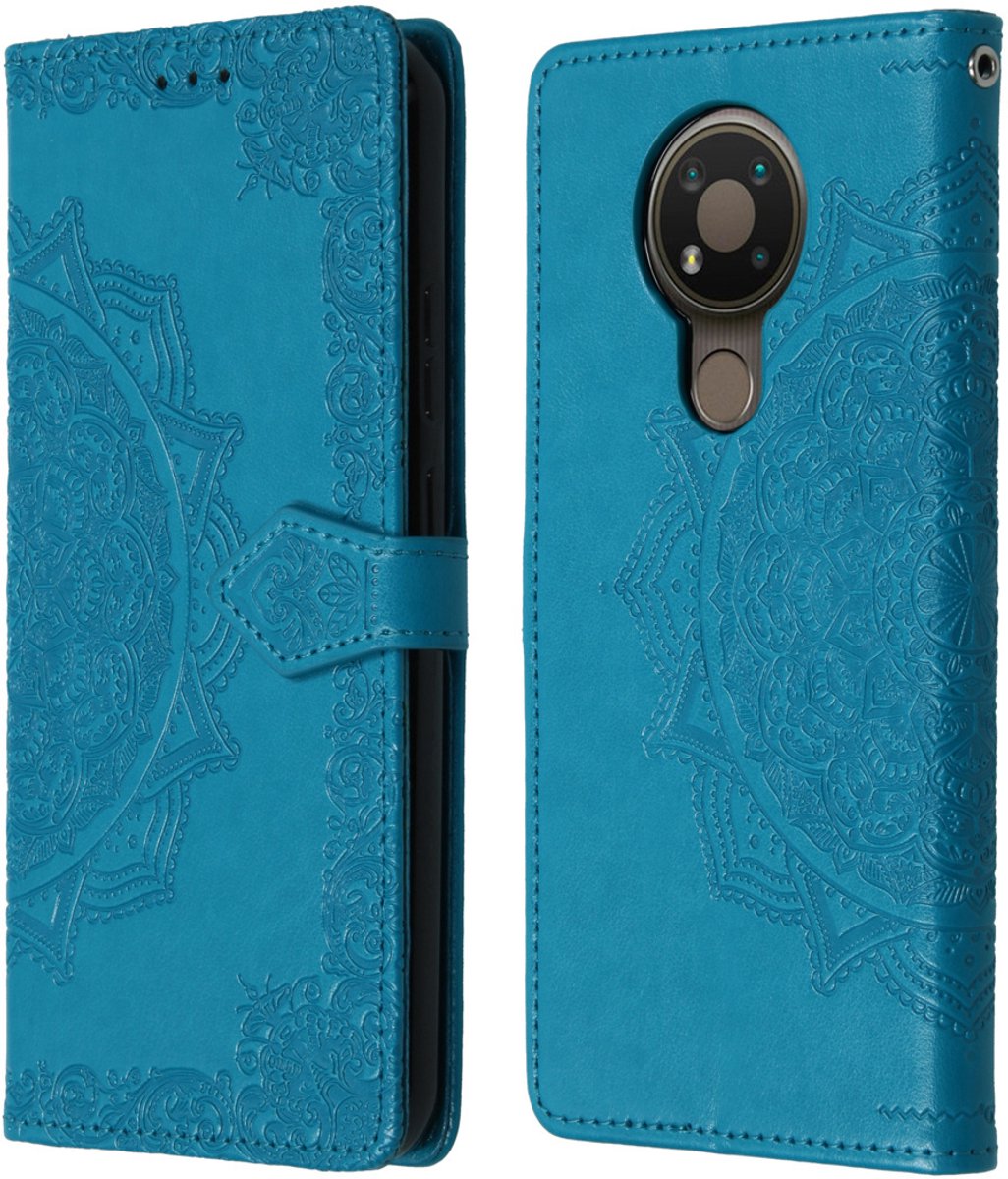 imoshion Hoesje - Geschikt voor Nokia 3.4 - Mandala Bookcase - Turquoise
