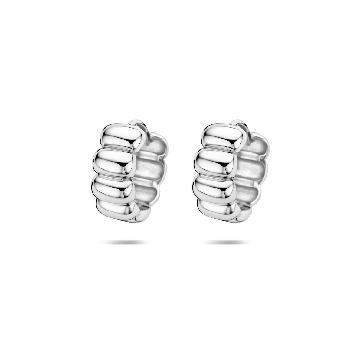 Zilveren gerhodineerde klapoorringen 13,5 mm - 1342237