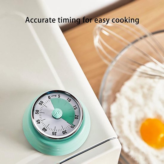 Keukentimer voor Koken - 60 Minuten Mechanische Timer - Geen Batterijen Nodig - RVS