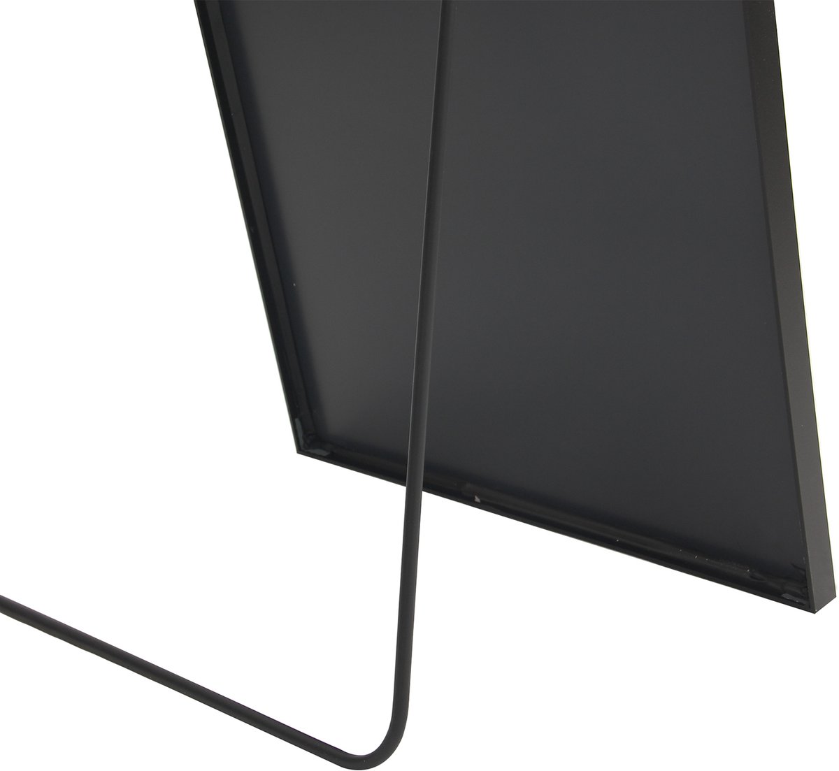 Gebogen staande spiegel 162x53 cm, gebogen spiegel, staande spiegel met standaard, zwarte spiegel, geschikt om te staan, op te hangen of tegen de muur te plaatsen voor slaapkamer, hal of voordeur