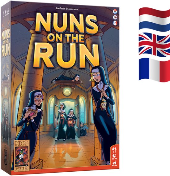 999 Games - Nuns on the run - Verstoppertje aan tafel! - 2 tot 8 spelers - Bevat spelregels in NL EN FR