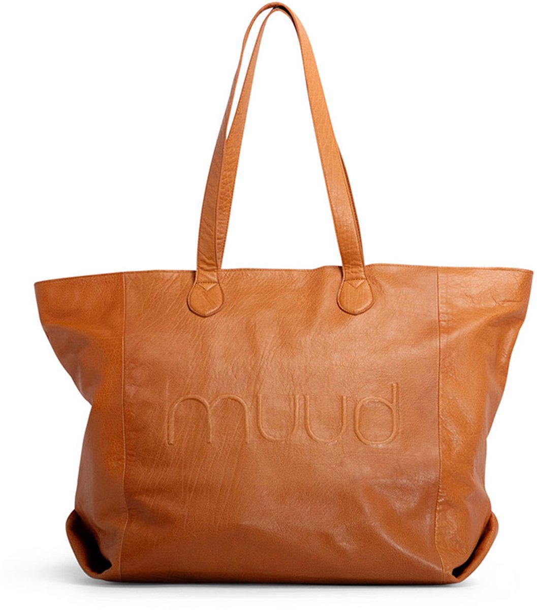 MUUD - Laura Weekend - Luxe handgemaakt lederen weekend tas - Kleur : Whisky