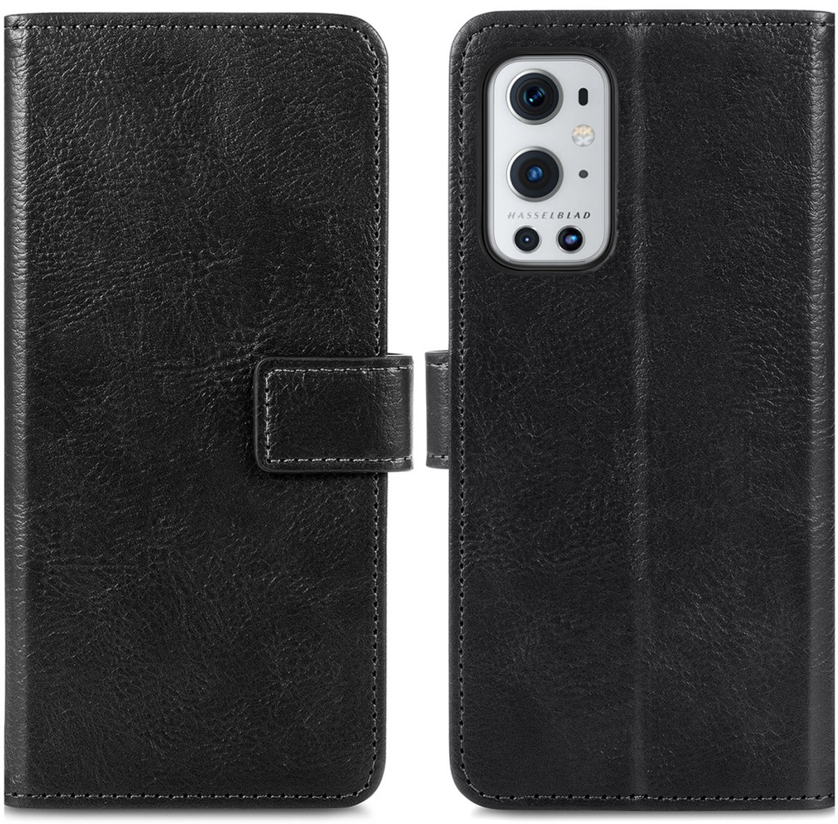imoshion Hoesje - Geschikt voor OnePlus 9 Pro - Luxe Bookcase - Zwart