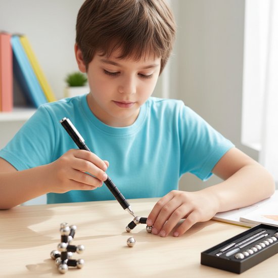 Stylo Fidget magnétique multifonctionnel Caimco® - Stylo magnétique - Stylo à bille - Stylos Crushmetric - Stylo Jet Strato - Cadeau pour les amis