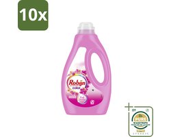 10 x Robijn - Color Pink Sensation - Vloeibaar Wasmiddel - 20 Wasbeurten - Grootverpakking - Kleurbehoud - Wasmiddel - Essentiële Oliën - Frisheid - Biologisch Afbreekbaar