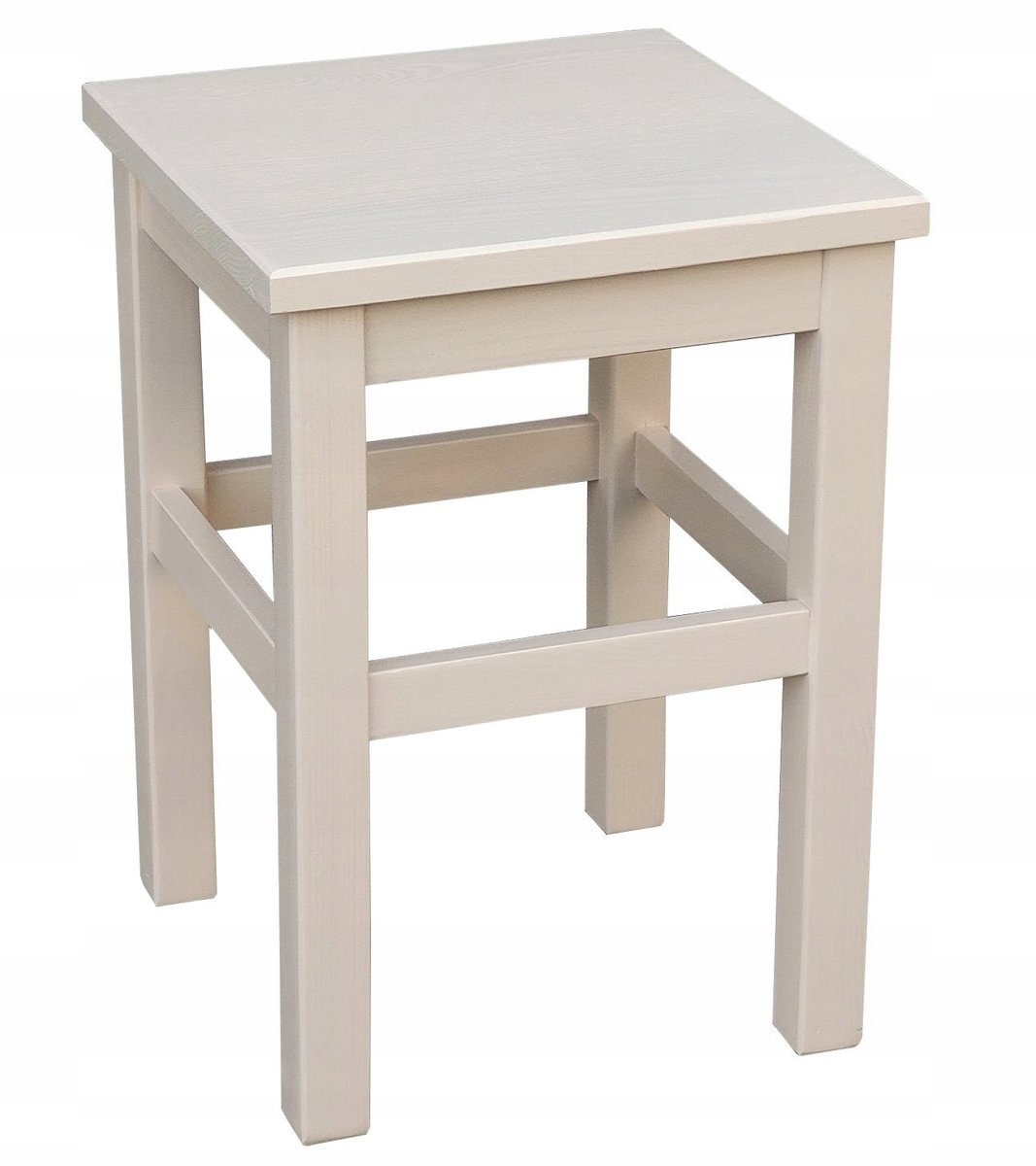 Moderne beige houten keukenstoel - 45 cm hoog