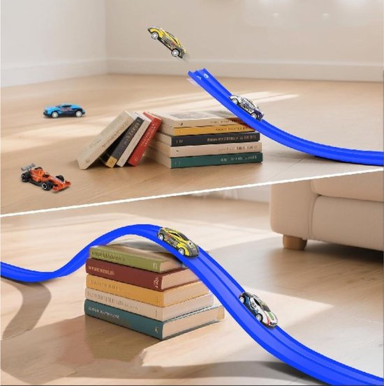 Circuit Voiture Flexible Enfant Jouet de Circuit Automobile avec 2