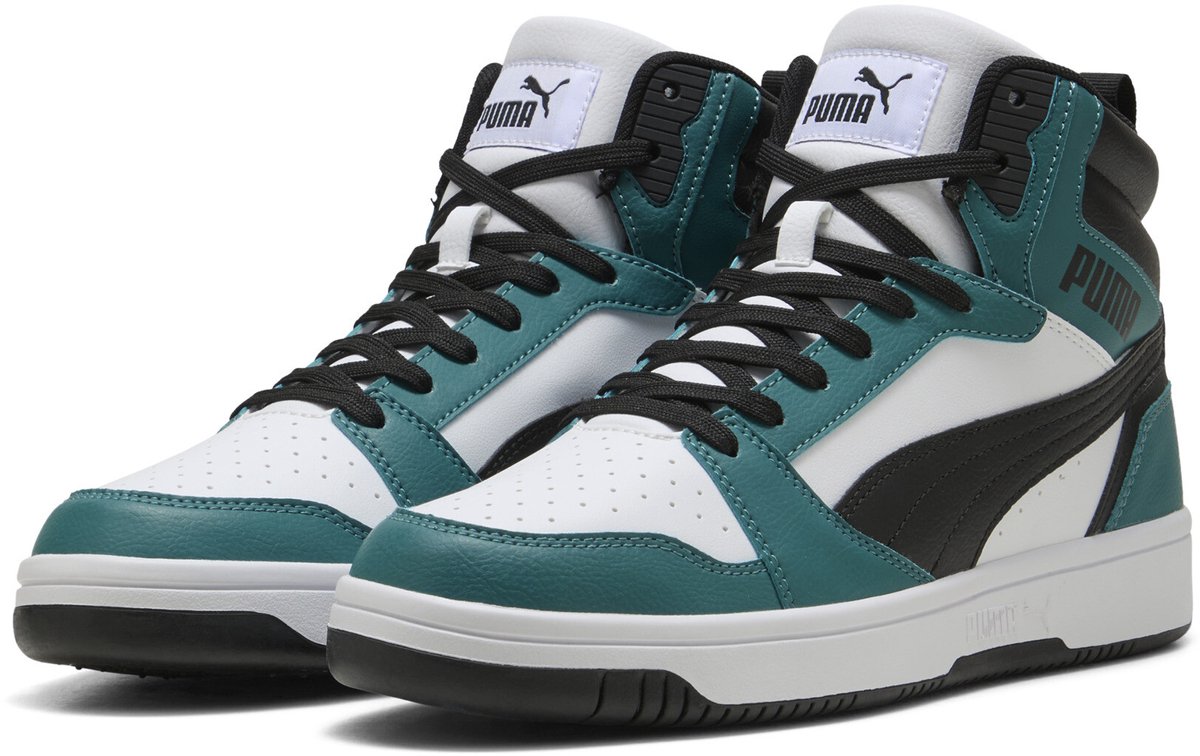 PUMA Rebound v6 Unisex Sneakers Emerald Ice-PUMA -PUMA Zwart