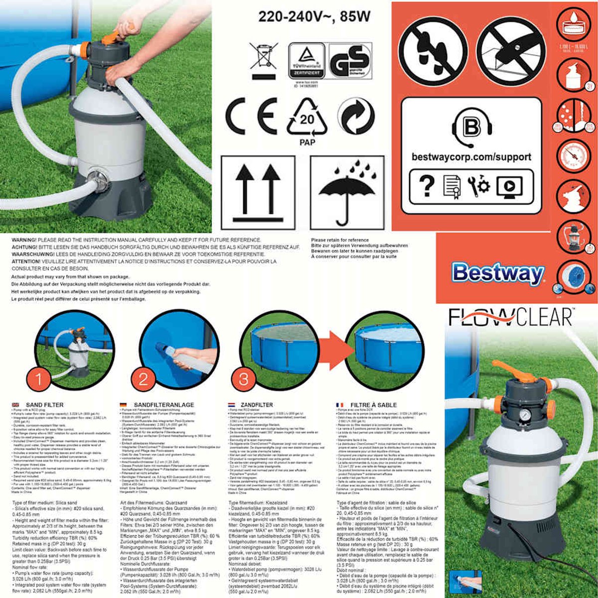 Bestway Flowclear - Sand Filter Pump