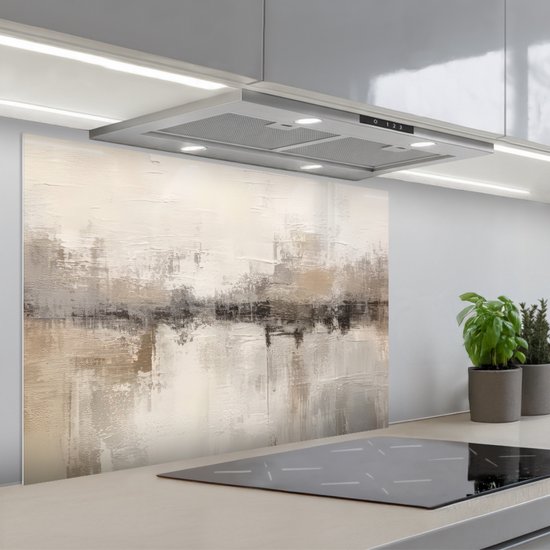 Relaxdays achterwand keuken, glazen plaat, 90 x 50 cm, voor aan de muur, spatbescherming, veiligheidsglas, transparant