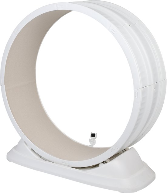 PIPIPOXER-Katten Loopwiel - kattenspeelgoed - Kattenwiel - met afneembaar tapijt -80*31*84cm- Wit
