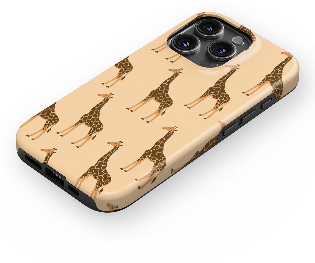 DripCase Luipaard Hoesje geschikt voor iPhone 16 Pro Max | Backcover met Mag | Hoesje met Dierenprint geschikt voor iPhone 16 Pro Max Giraffe