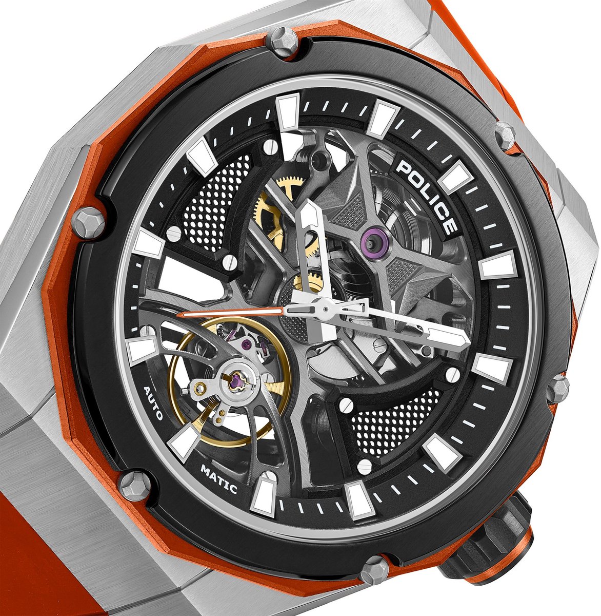 Automatisch horloge Dayton Orange